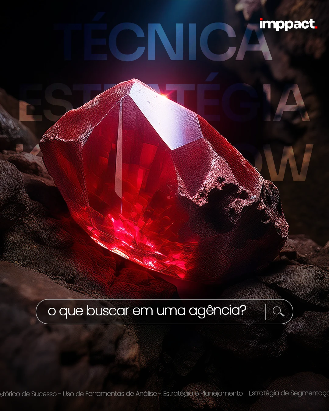 AI-assisted performance creative with red crystal
